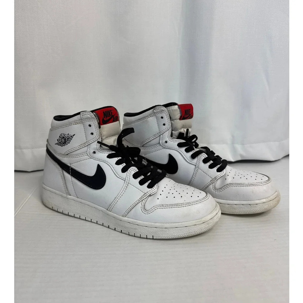 Nike 2016 Air Jordan 1 Yin Yang White Black 6Y Womens 7.5